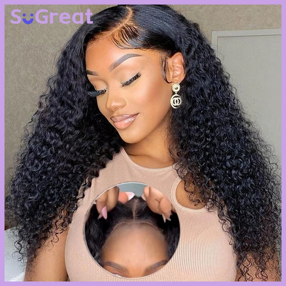 

Deep Wave Wig Glueless Wig Pre-Cut Lace Wig 200 Density Pre Plucked Water Wave Wear Go Glueless Curly Human Hair Wigs For Women