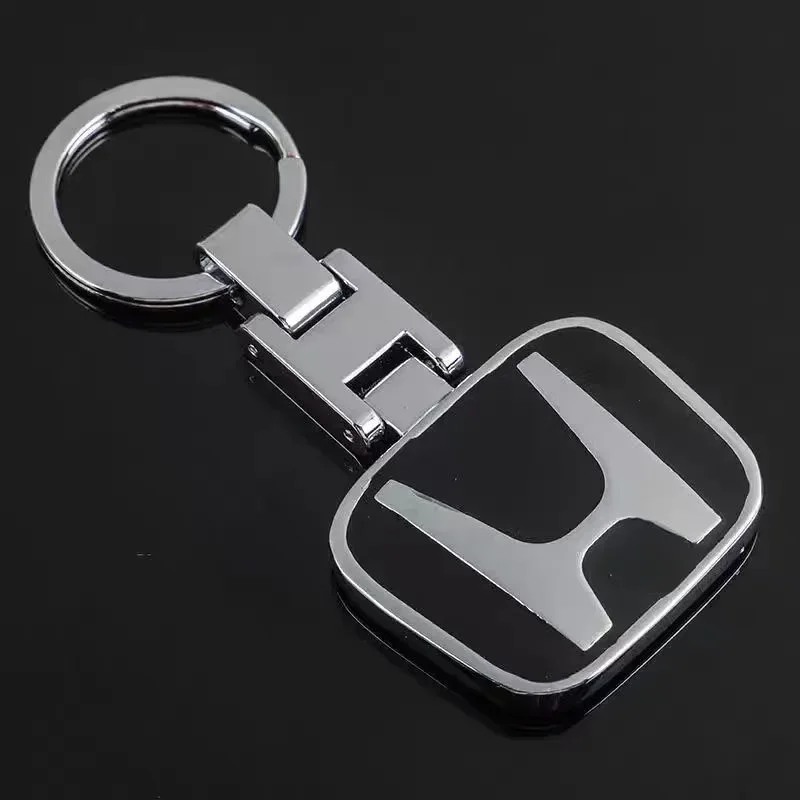 Car Logo Keychain Metal Keyring Key Accessories For Honda Fit Jazz GK5 Civic Type-R CRV Pilot Accord Insight Spirior City HRV