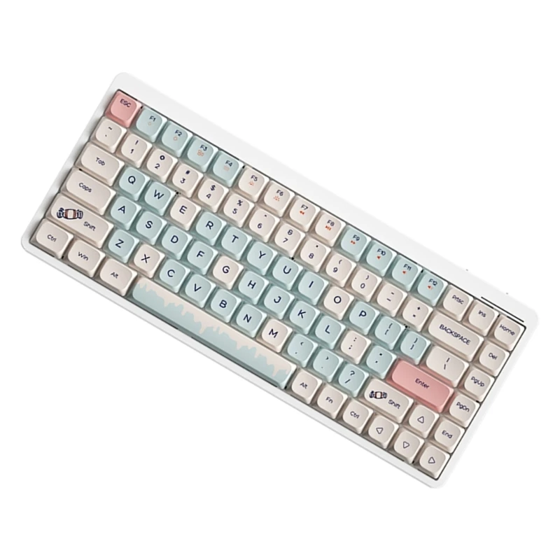 Bàn phím cơ BT5.0/2.4G/USB nhỏ gọn 3 chế độ 84 phím, Bàn chân từ tính Bàn phím tương thích đa thiết bị