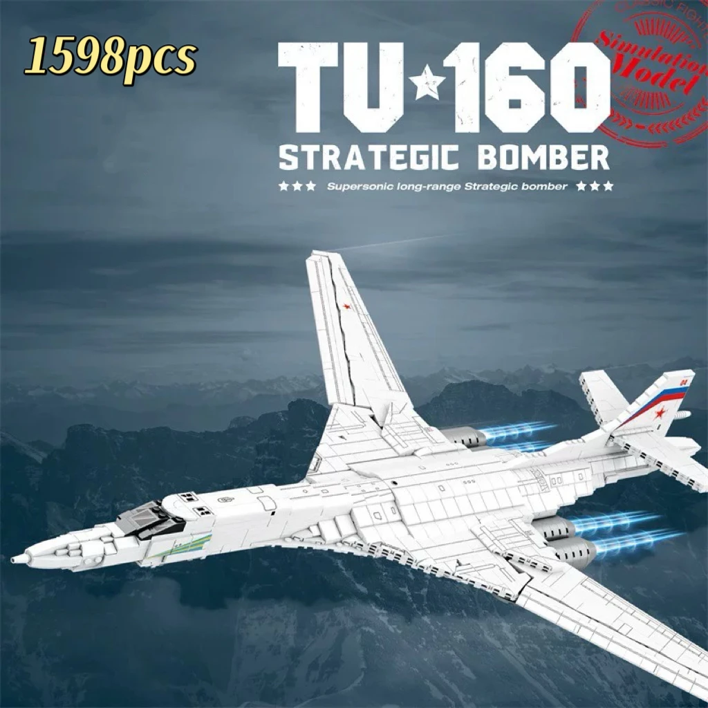 

2025 New Tu160 Plane Building Blocks Furniture Decorative Items, Popular Among Boys and Girls