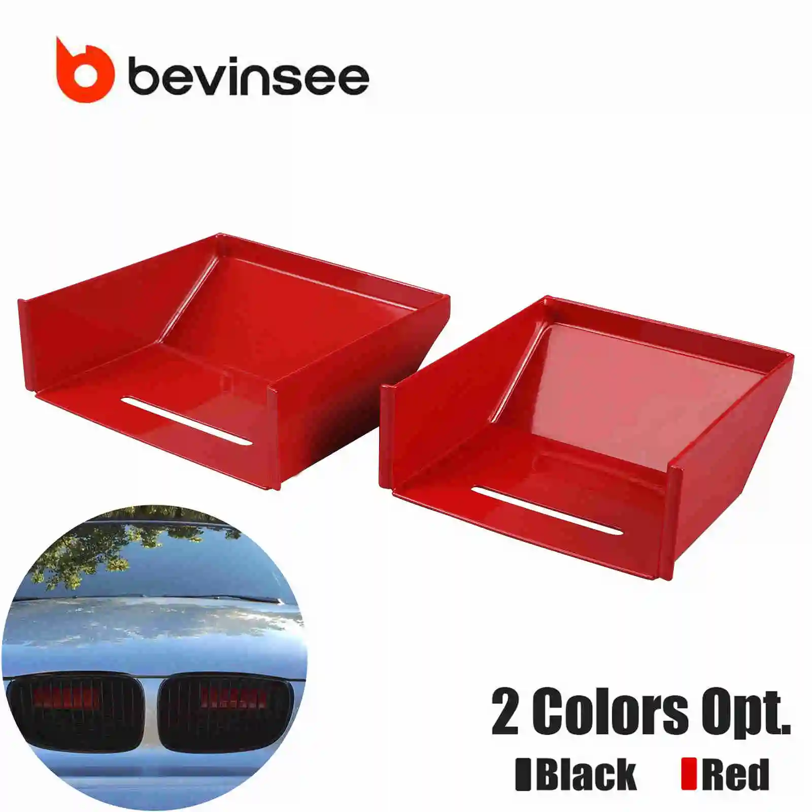 BEVINSEE Aluminium For N43 N47 Air Intake Scoops For BMW E81 E82 E87 E88 116i 116d 118i 118d 120i 120d 123d 2004-2012 4 Cylinder