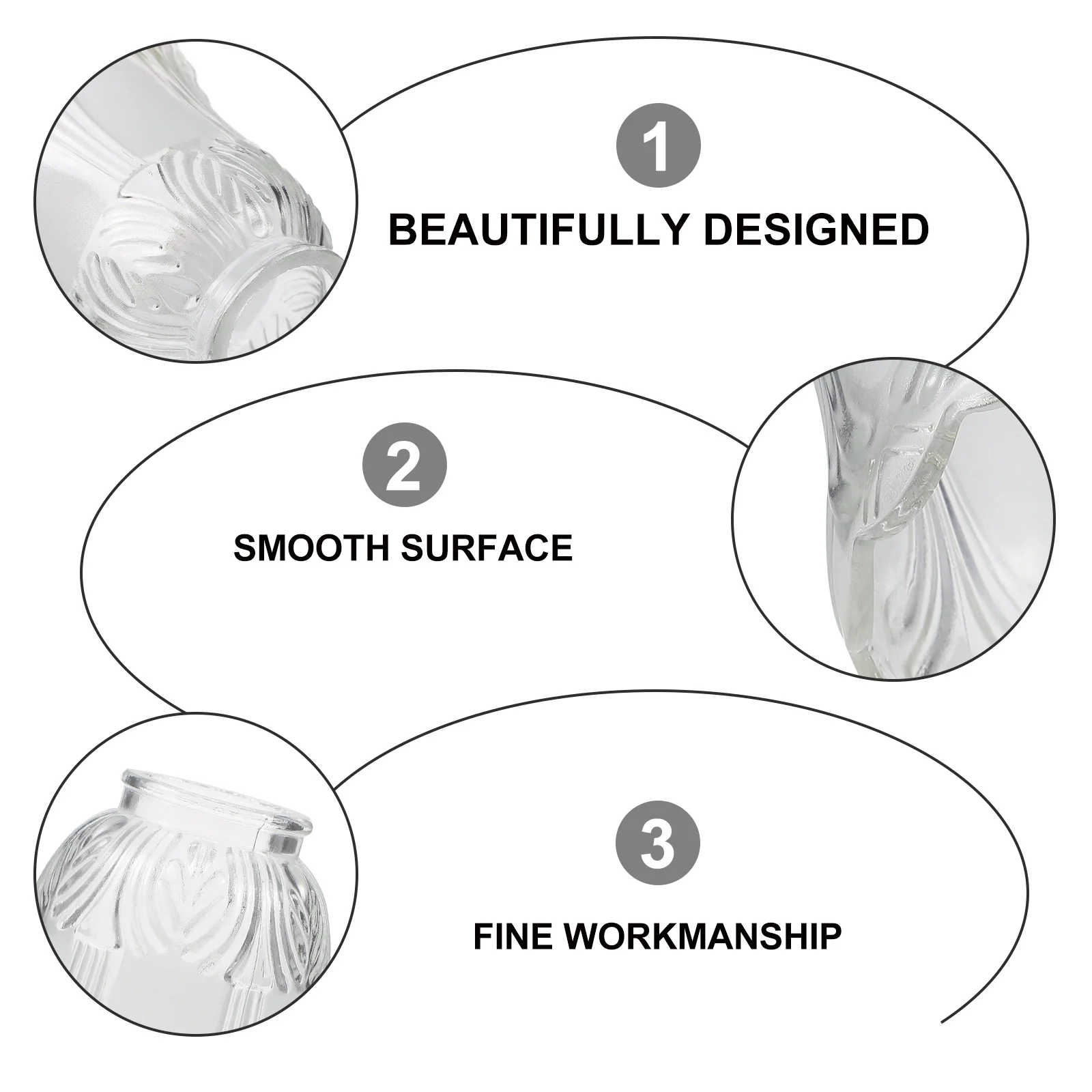 

2 шт. простые стеклянные чехлы для светильников, бытовые декоративные экраны для ламп, высокая прозрачность, гладкая поверхность, романтическая атмосфера