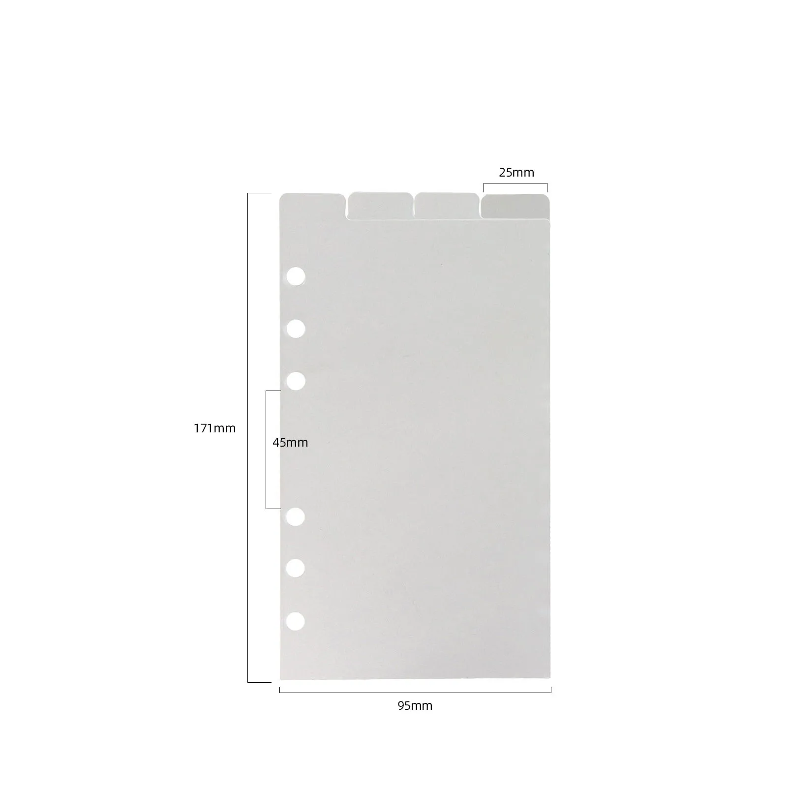 SKYSONIC A5 A6 A7 Spiralbinder-Indextrenner, transparente Seitenteiler, 6 Stück/12 Stück, 6 Löcher, Tafelseiten, englische Aufkleber – Detail 40