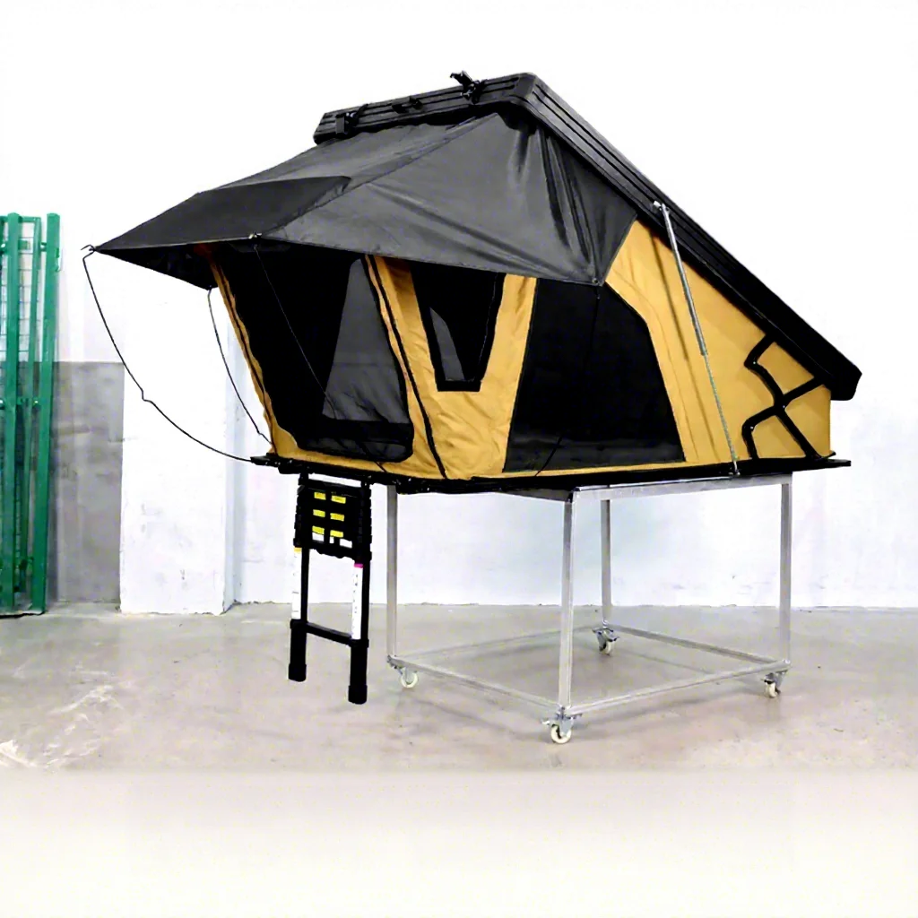 Factory Wholesale Aluminum Alloy Triangular Raised Roof Tent Outdoor Camping Car Tent 3000mm Waterproof Double Layer
