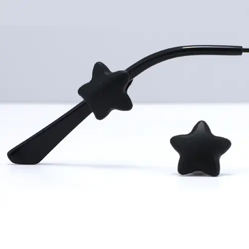 Empuñadura suave para gafas, soporte antideslizante cómodo, gancho para la oreja de silicona, retenedor de manga con punta de estrella para gafas