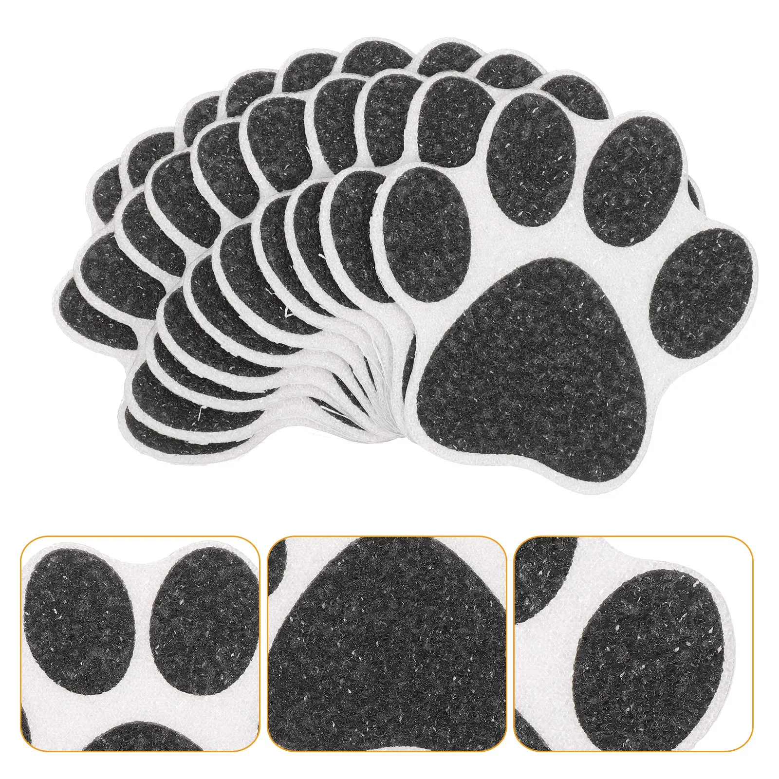 10Pcs Non-Slip Paw Stickers for Bathtub Shower Floor Stairs Kitchen Pool Ladder Bathroom Grip Decals Strong Adhesion