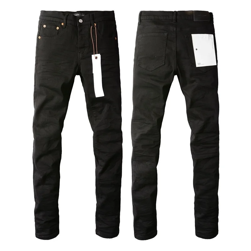 2024 neuer Modetrend hochwertige Jeans Marke Jeans amerikanische High Street Farbe schwarz