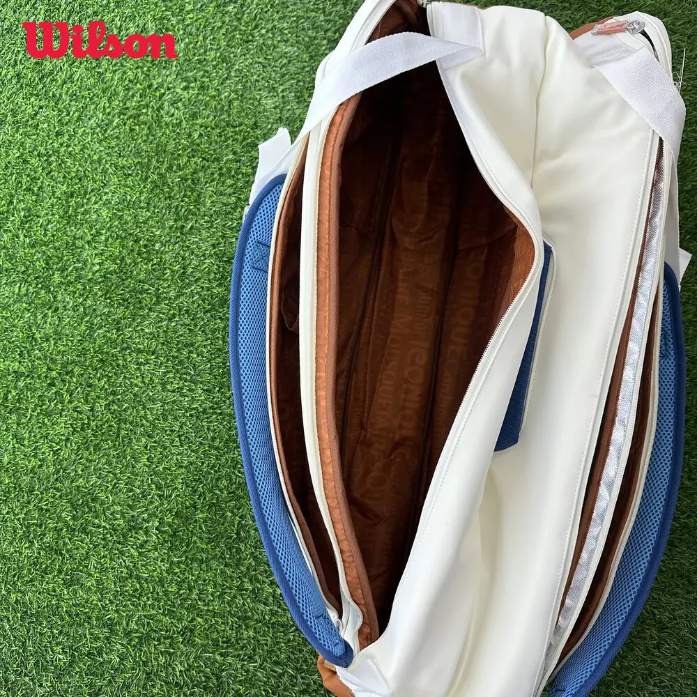 Wilson Super Tour 9 Pack Roland Garros 2024 Tennis Bag Navy Tournament Racket Bag with Partial Racquet Compartment WR8030801