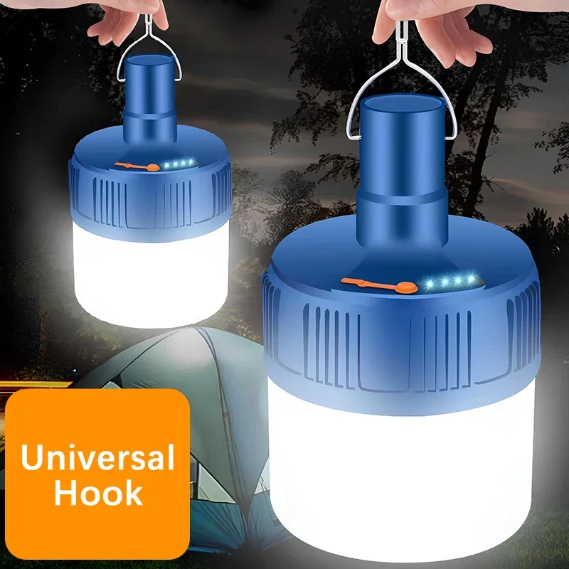 LED Household Energy-saving Emergency Lighting Lamp USB Rechargeable Light Bulb Outdoor Camping Light Bright Novelty Lamps