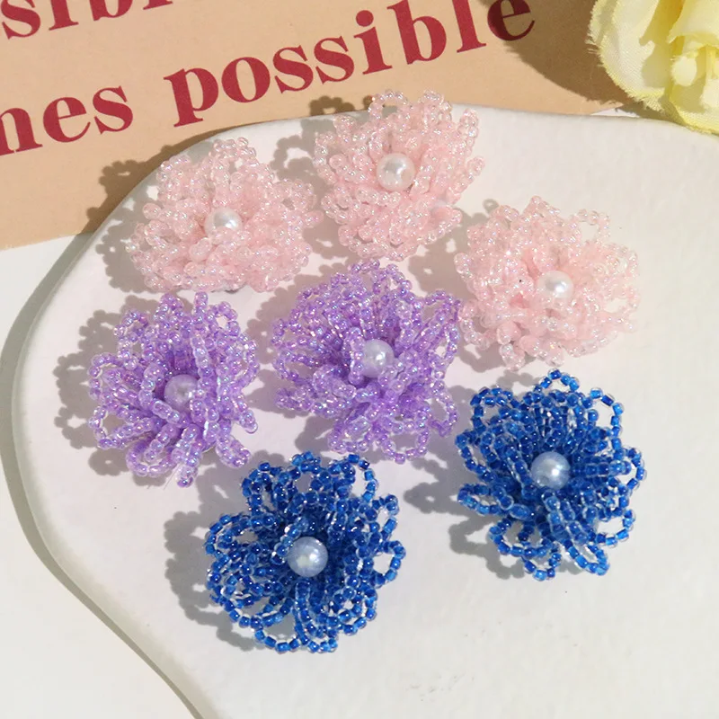 Clog Shoe Ornaments Colorful Pearl Bead Blossom Clear Resin 1 Piece Handmade Charming Versatile Decor for Garden Sandals