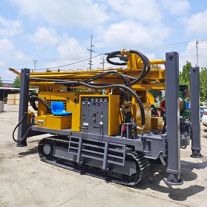 

High Speed Drilling Rig Machine Rock Layer Farm Portable Water Well Drilling Rig Mud Pump Air compressor Drilling Rig Machine
