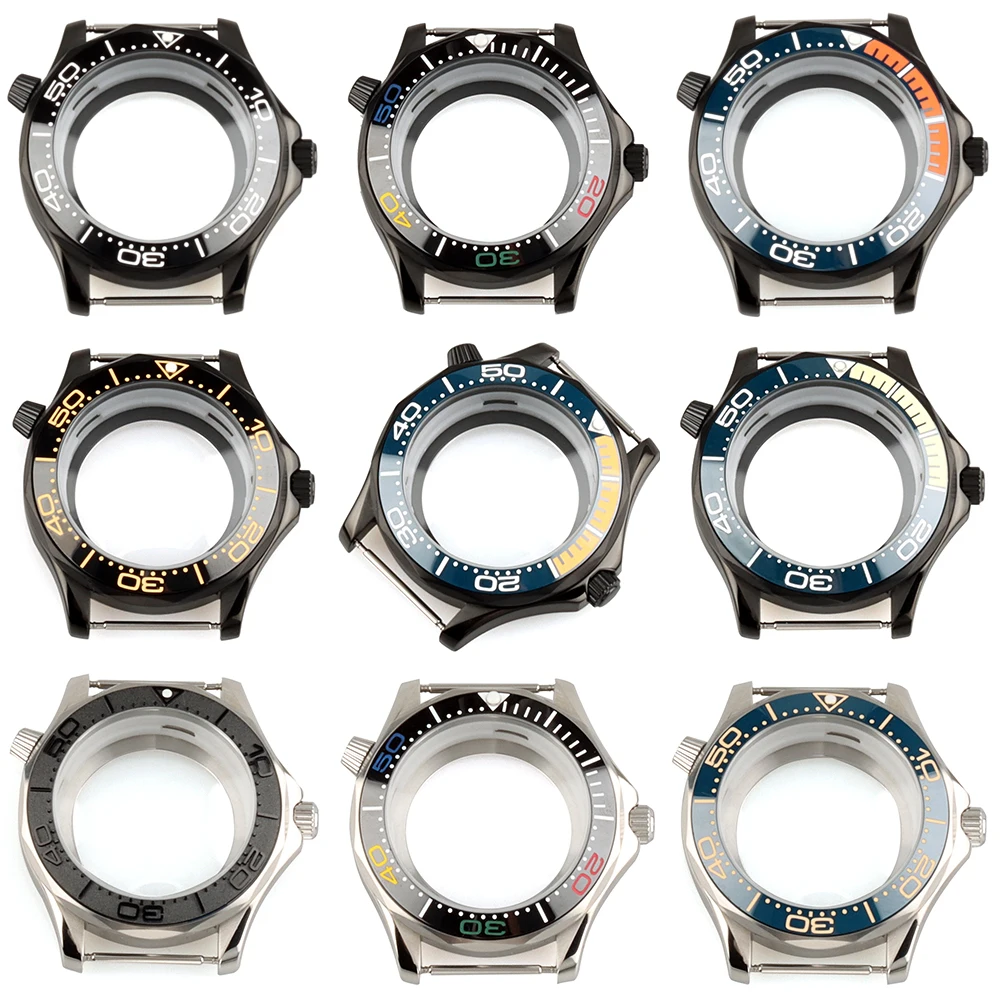 

Black/Silvery 41mm Case For Seamaster 300 Seiko NH35 NH36 Automatic Movement 31mm Dial 316L Stainless Steel Waterproof NH35 Case