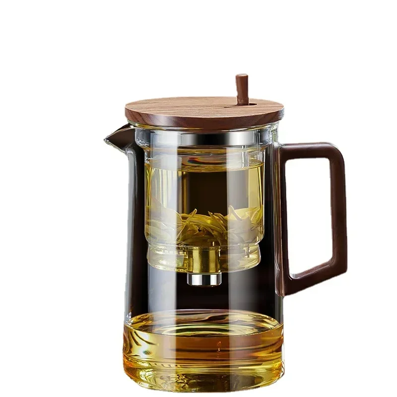 Heat Resistant Glass Teapot One-button Filtering Kettle Household Maker Convenient Heatable Filter Chinese Tea Set