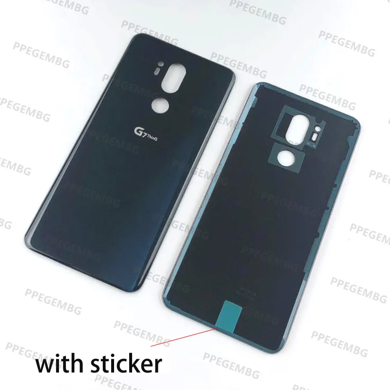 Back Cover For LG G7 ThinQ G7+ G710 G710EM Housing Glass Case Battery Cover Lid Panel Shell chaiss Adhesive sticker Repair Parts