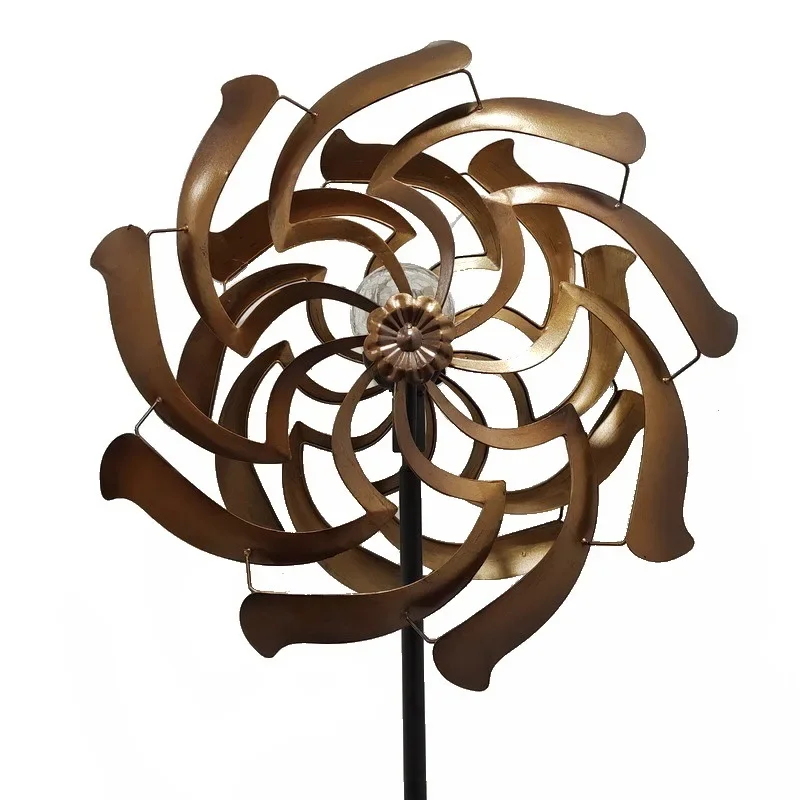

Courtyard, scenic hot-selling handicrafts, posing props, six-color changing color lights, wrought iron metal windmill
