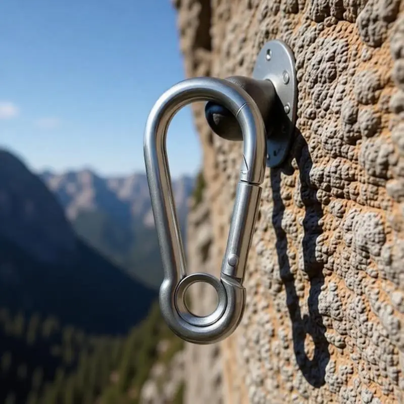 Heavy Duty Carabiner With Eye Stainless Steel Spring Hook Secure Buckle Camping Lock Pet Rope Spring Snap M4 M5 M6 M7 M8 M10