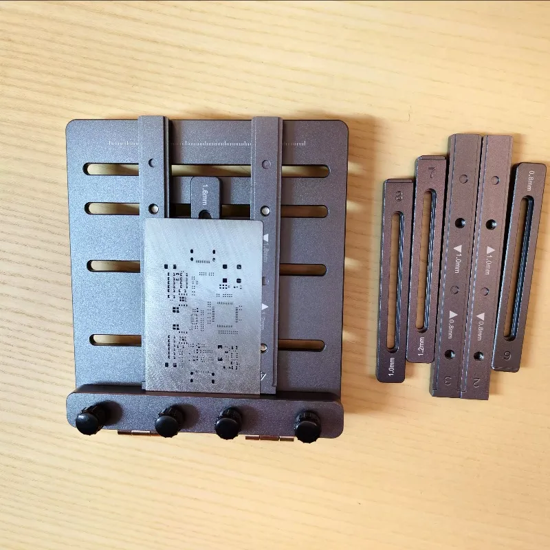 CNC Solder Paste Printing Fixture Mini Printing Table SMT Steel Stencil Steel Sheet Clamp High Precision PCB Printing Workbench