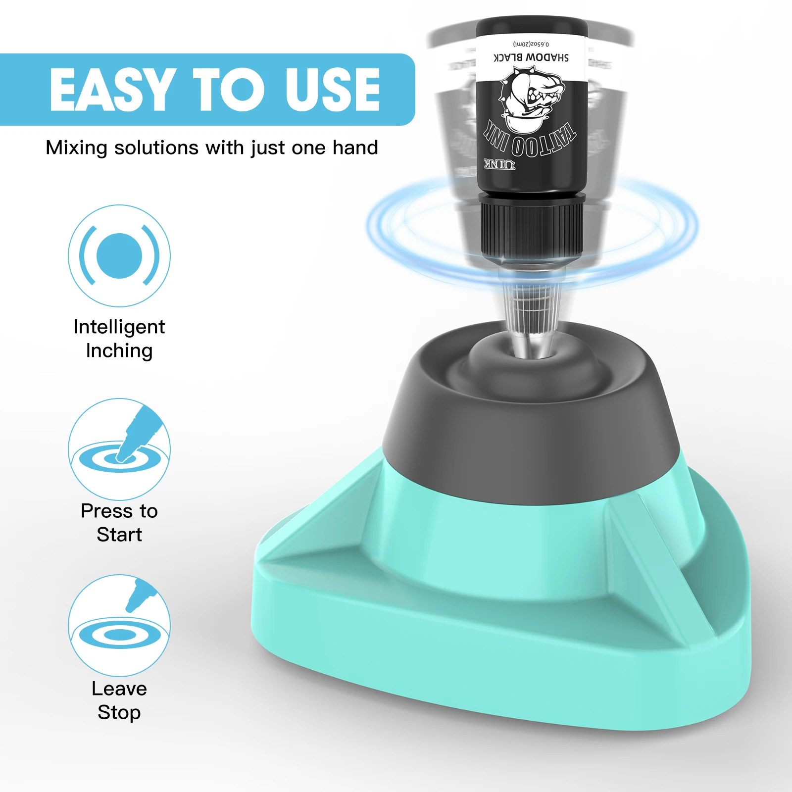 

DQFART 10000RPM Mini Vortex Mixer Tattoo Ink Nails Polish Mixed Shaker Non-slip Base Tattoo Ink Stirrer Tattoo Supplies