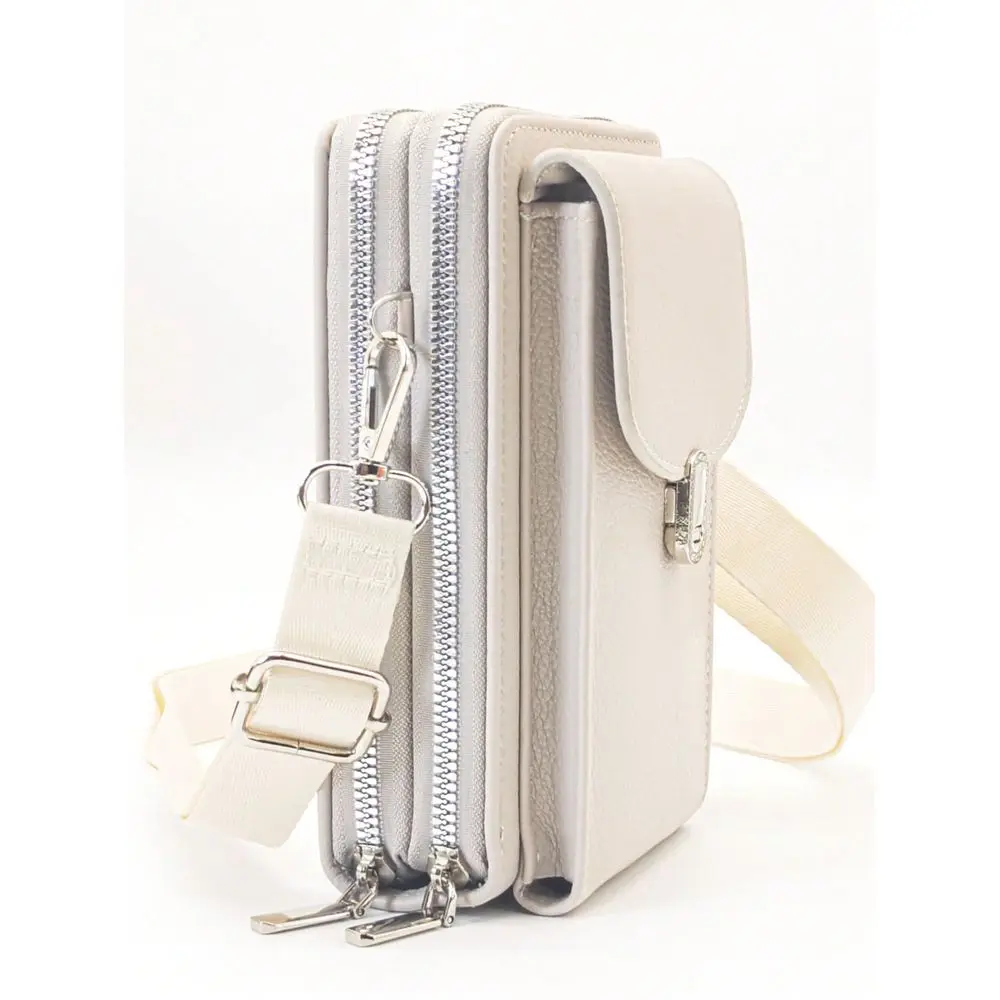 

Crossbody Bag, MultiFunctional Large Capacity Double Zipper Phone Wallet, Fashionable Minimalist Yet Delicate And Soft, Suitabl