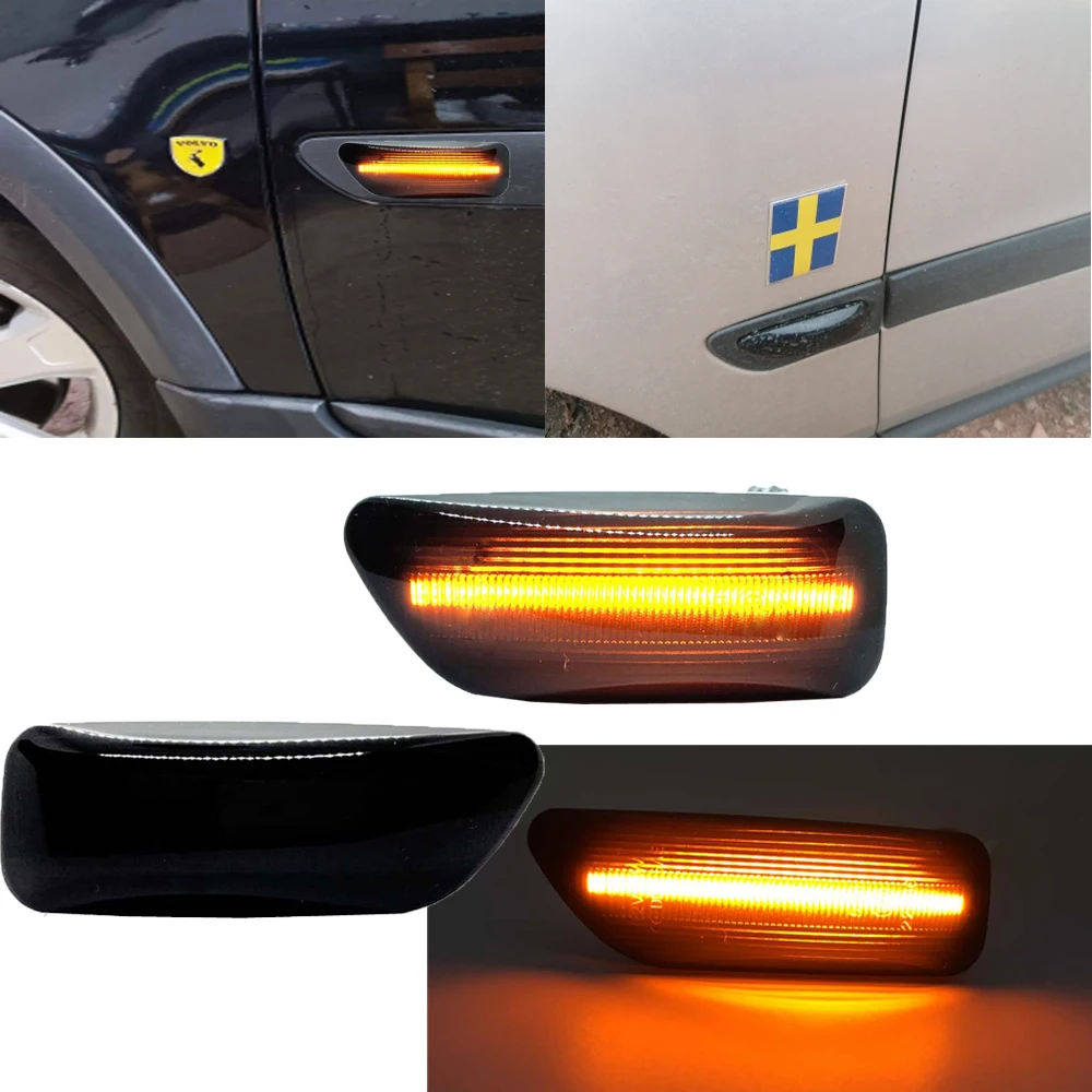 

2Pcs Amber LED Side Marker Blinker Turn Signal Light For Volvo XC90 S80 XC70 V70 S60 2001-2009 30722641 3072264