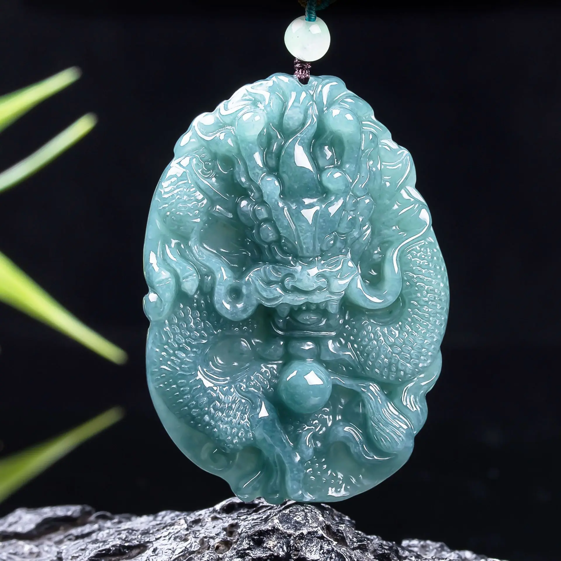 

Myanmar Jadeite Dragon Pendant Gifts for Women Necklace Jewelry Designer Natural Gemstone Vintage Accessories Charm Real Jade