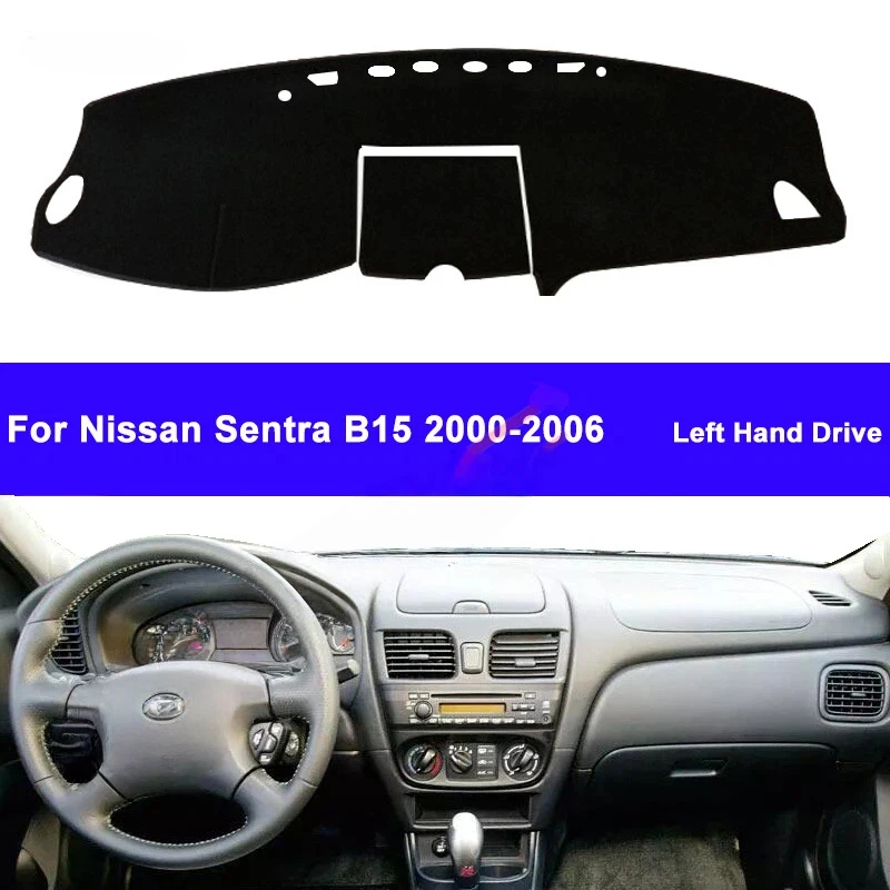 Car Dash Cover Anti-UV Center Console Protector For Nissan Sentra B15 2000 2001 2002 2003 2004 2005 2006