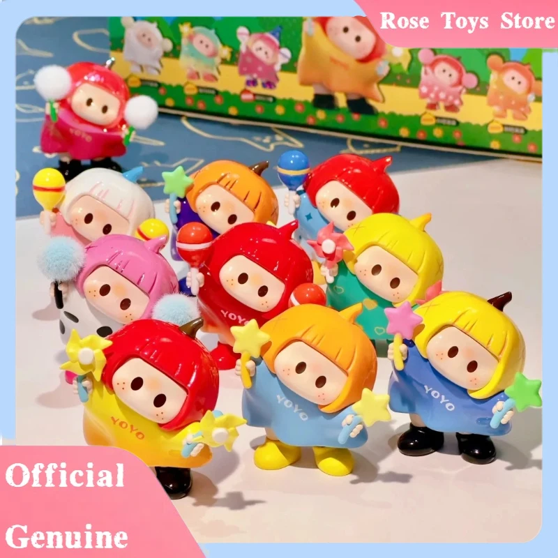 

Подлинная коллекция Yoyo с наклонной головой, серия слепах коробок, игрушки, каваи, аниме, экшн-фигурка, сюрприз, тайная коробка, куклы, Рождественский подарок