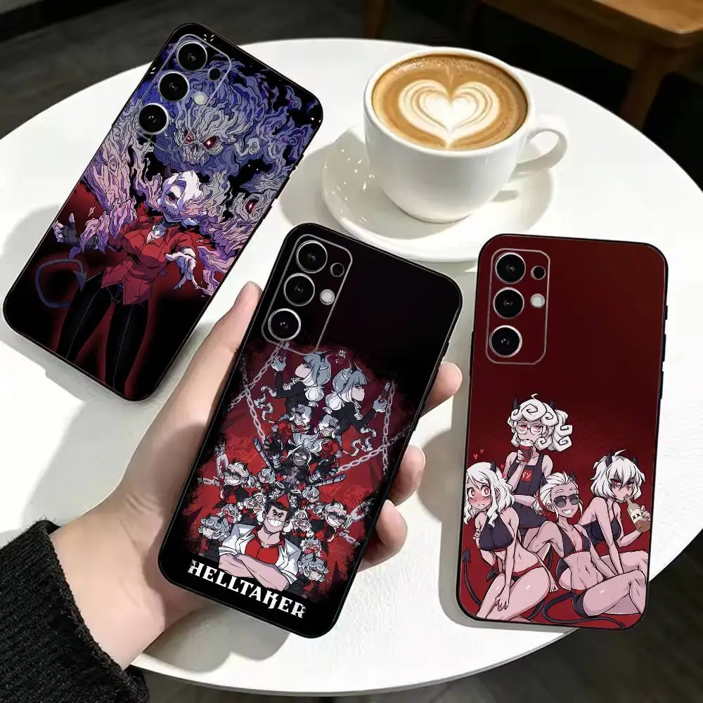 Funny Game H-Helltaker  Soft Silicone Case for Samsung S26, S24, S21, S22, S23, S30, Ultra, Plus, FE, Lite-Black