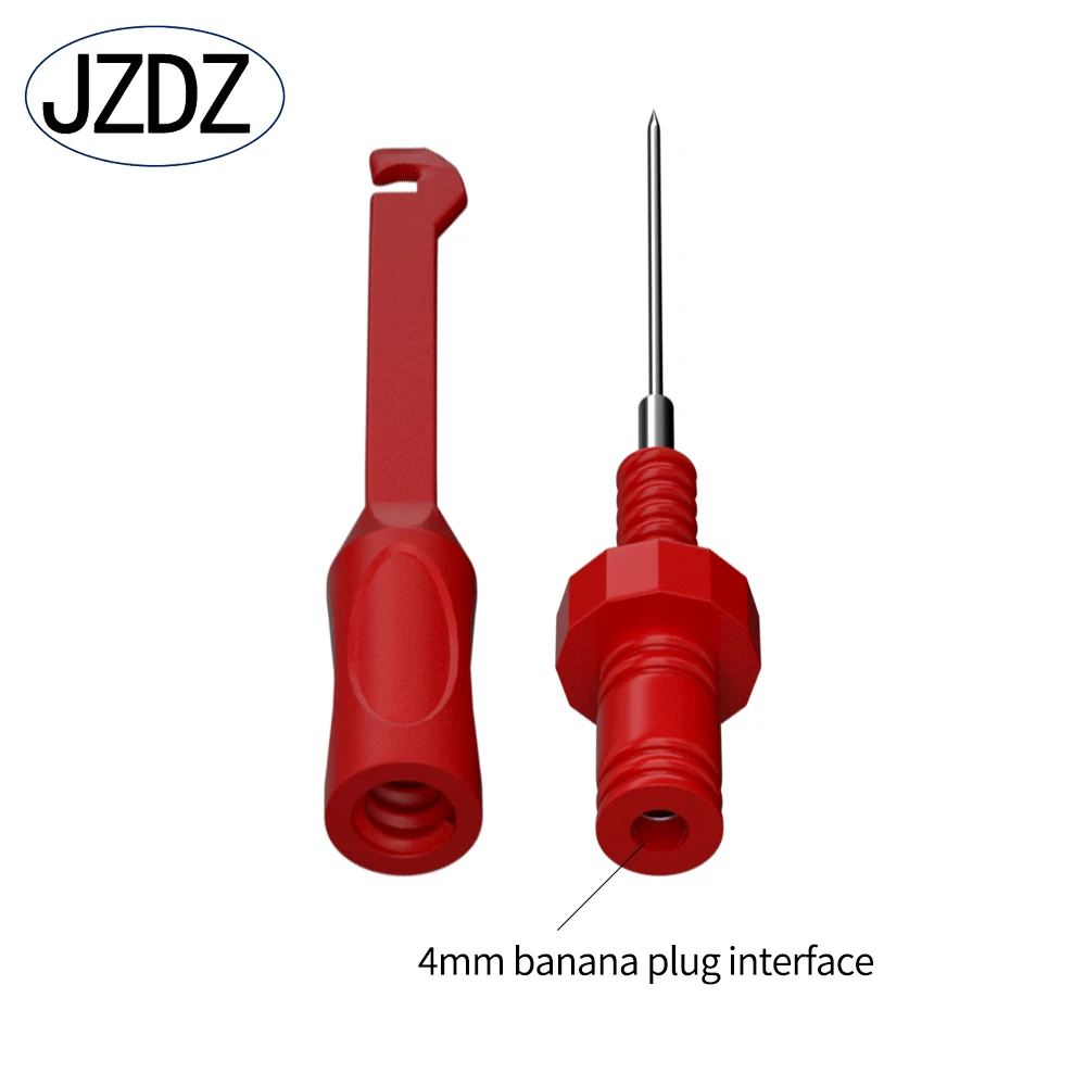 JZDZ Test Probe Clip Non-Destructive Wire-Piercing Back Probe Pins 4MM Jack Puncture Test Hook Tool  J.30057