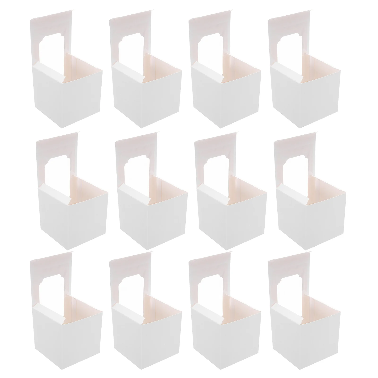

25Pcs Kraft Paper Cupcake Boxes Clear Window Single Brownie Mini Muffin Carrier Bakery Dessert Packaging Boxes Takeout