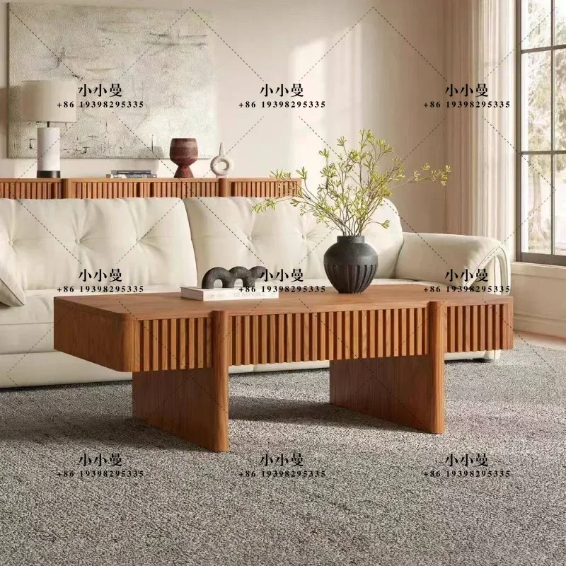French retro living room household small apartment medium and ancient style high-end feeling coffee table