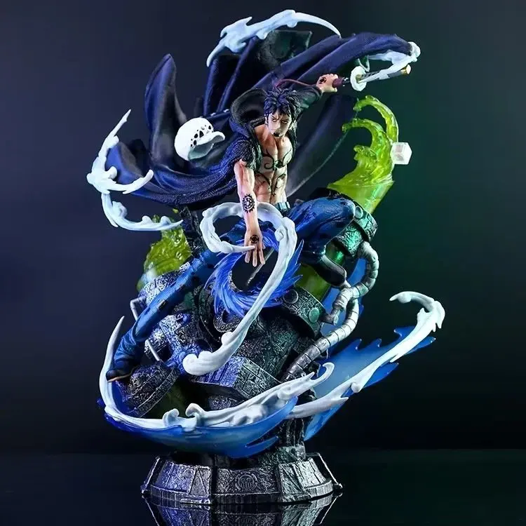 

46cm Trafalgar Law Animation Peripherals Heart Pirates Captain Model Anime Deskop Doll Decoration Toy Boy Collections