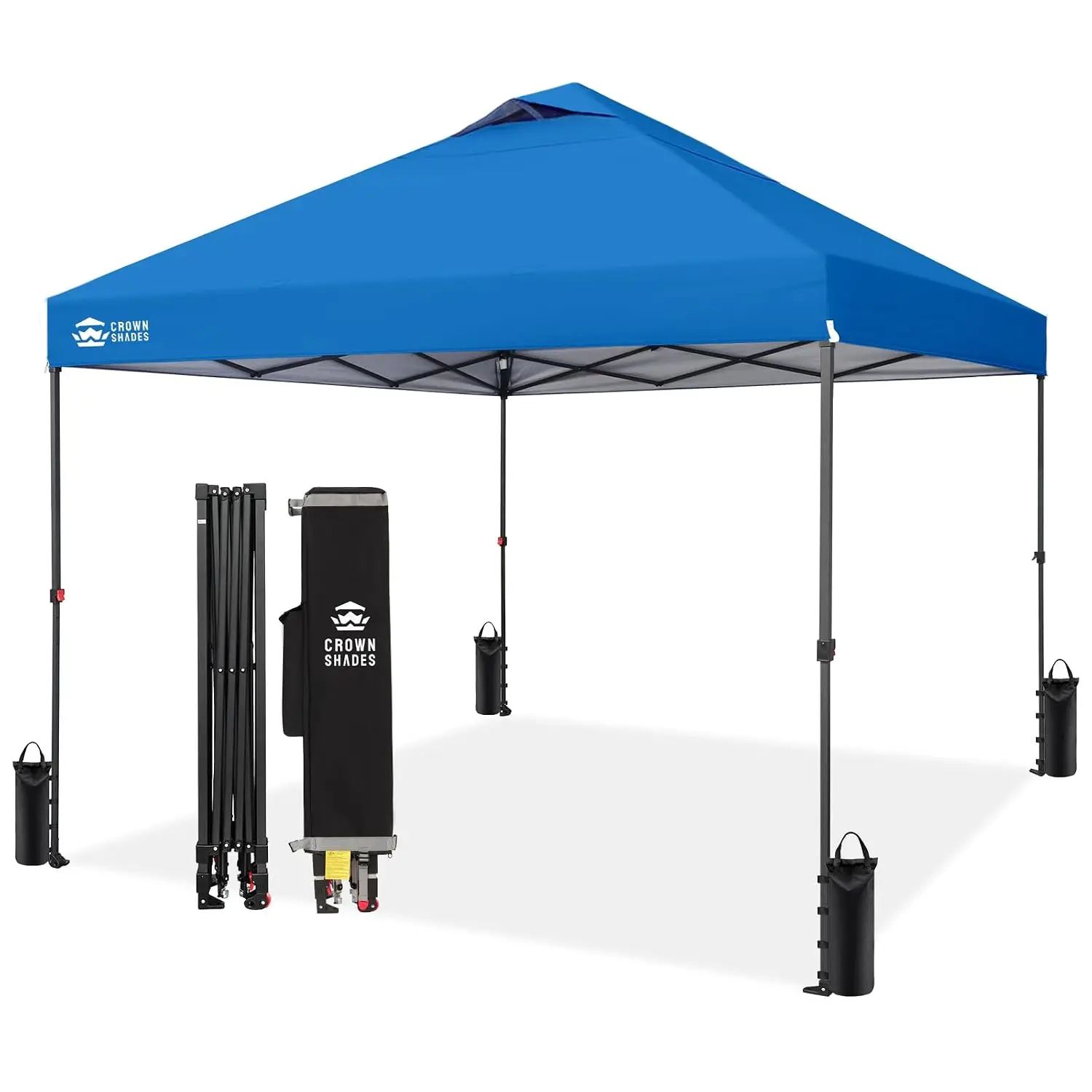 10x10 Pop Up Canopy Tent,Instant Outdoor Shelter,Vented Waterproof Beach Camping,8 Stakes 4 Sandbags,Bag, Customized