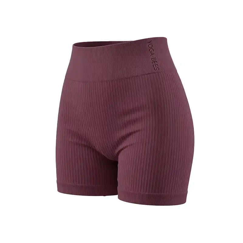 Yoga Seamless Sports Shorts Fitness Quick-drying Peach Butt Solid Color Three-quarter Pants Summer Women