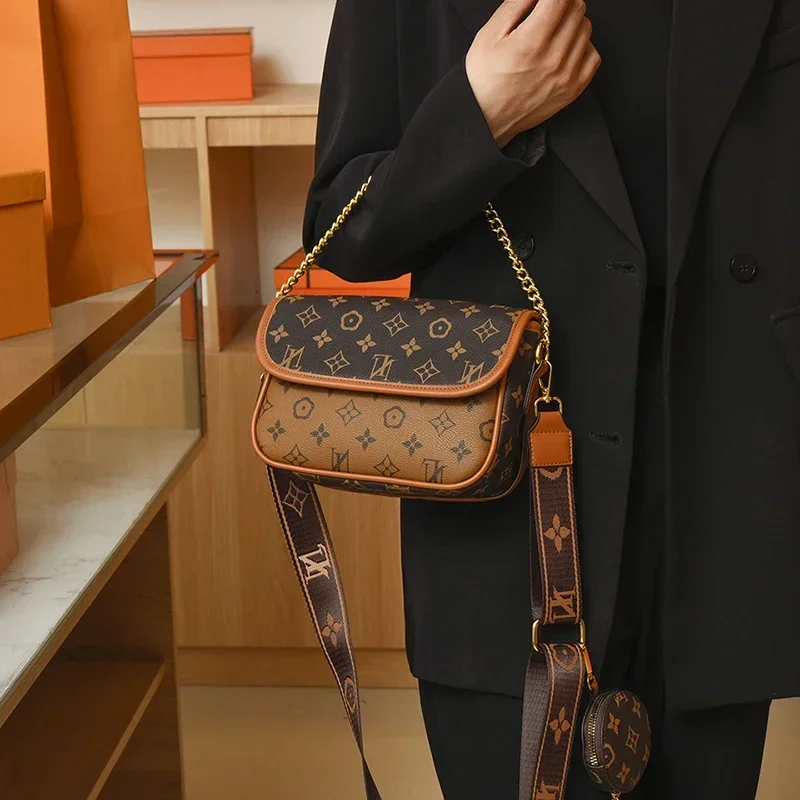 

2025 Popular Classic Women's Shoulder Bag Made Of Premium Leather Luxury Brand Messenger Crossbody Handbag Stylish