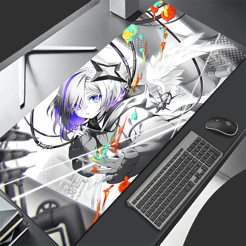 Alas Mouse Pola Alas Permainan Alas Mouse Karet Aksesori PC Alas Meja Anti Selip Alas Meja Kantor Alas Keyboard Gamer Komik Monokrom