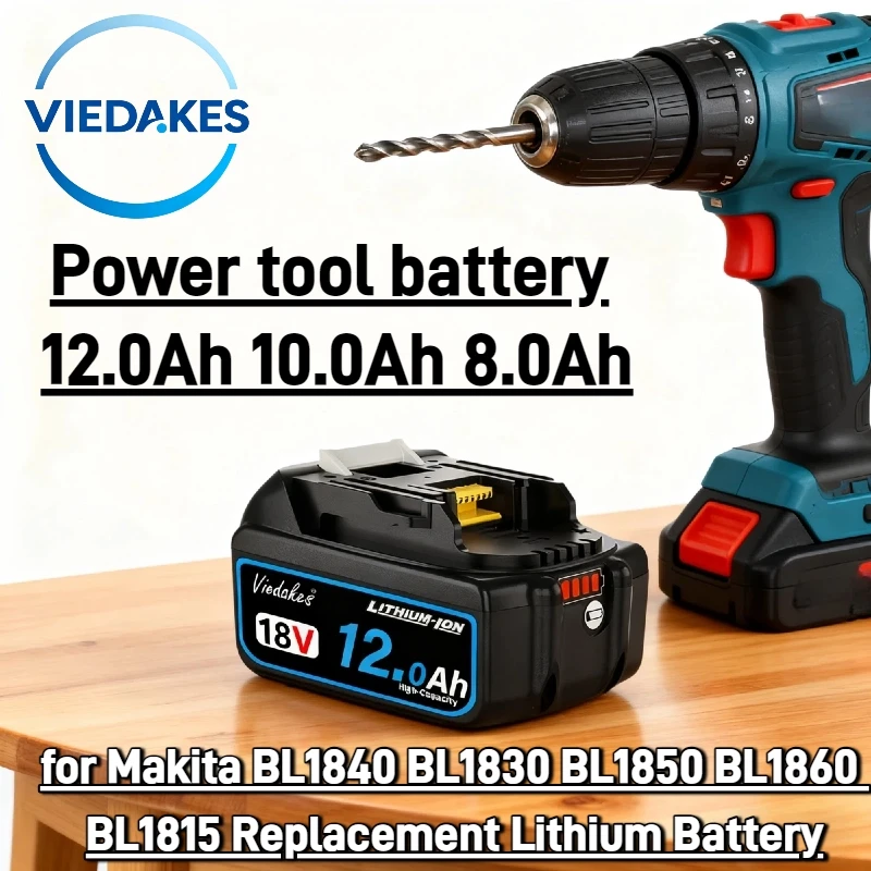 

Original 12AH for makita BL1860 18V Battery, Power Tool Li-ion Replacement LXT BL1850 BL1840 BL1830 for Makita18V Screwdriver