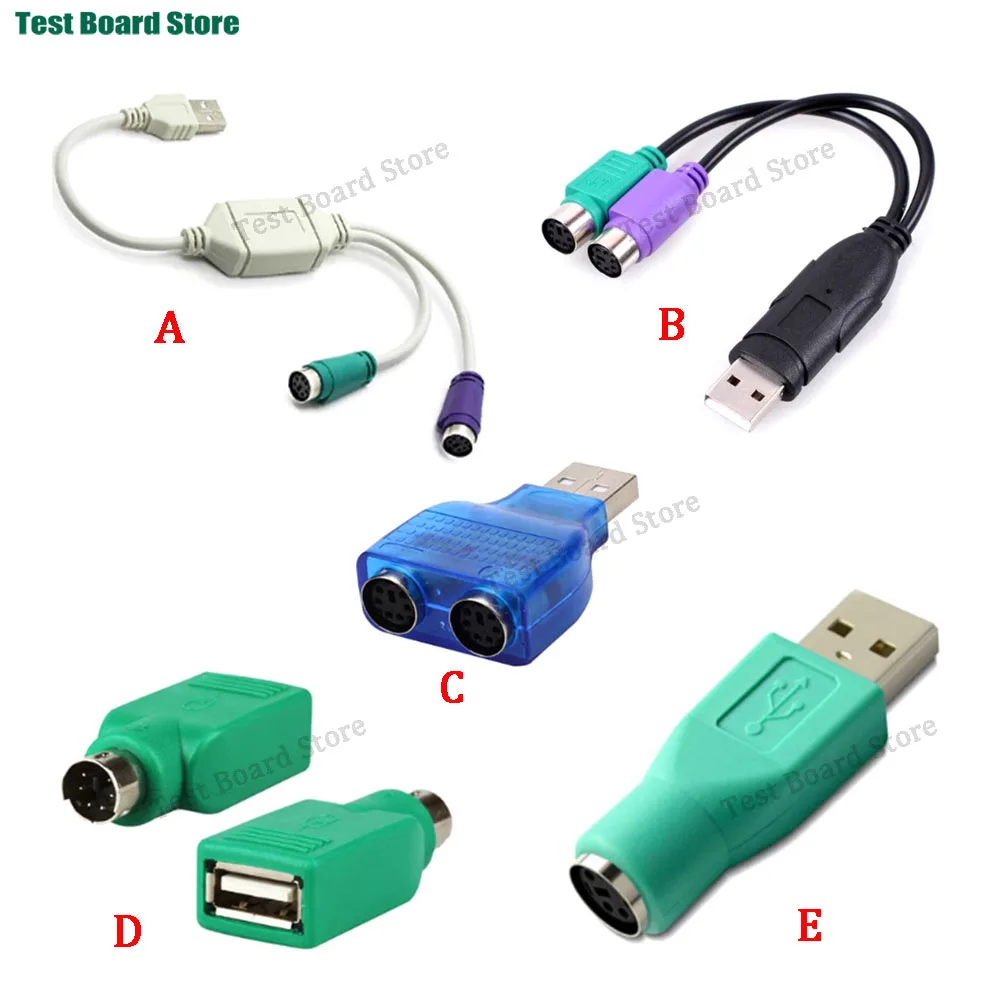 

1PCS USB to PS2 Female Cable Adapter Converter USB to Two PS/2 Use For Keyboard Mouse Computer Cables & Connectors