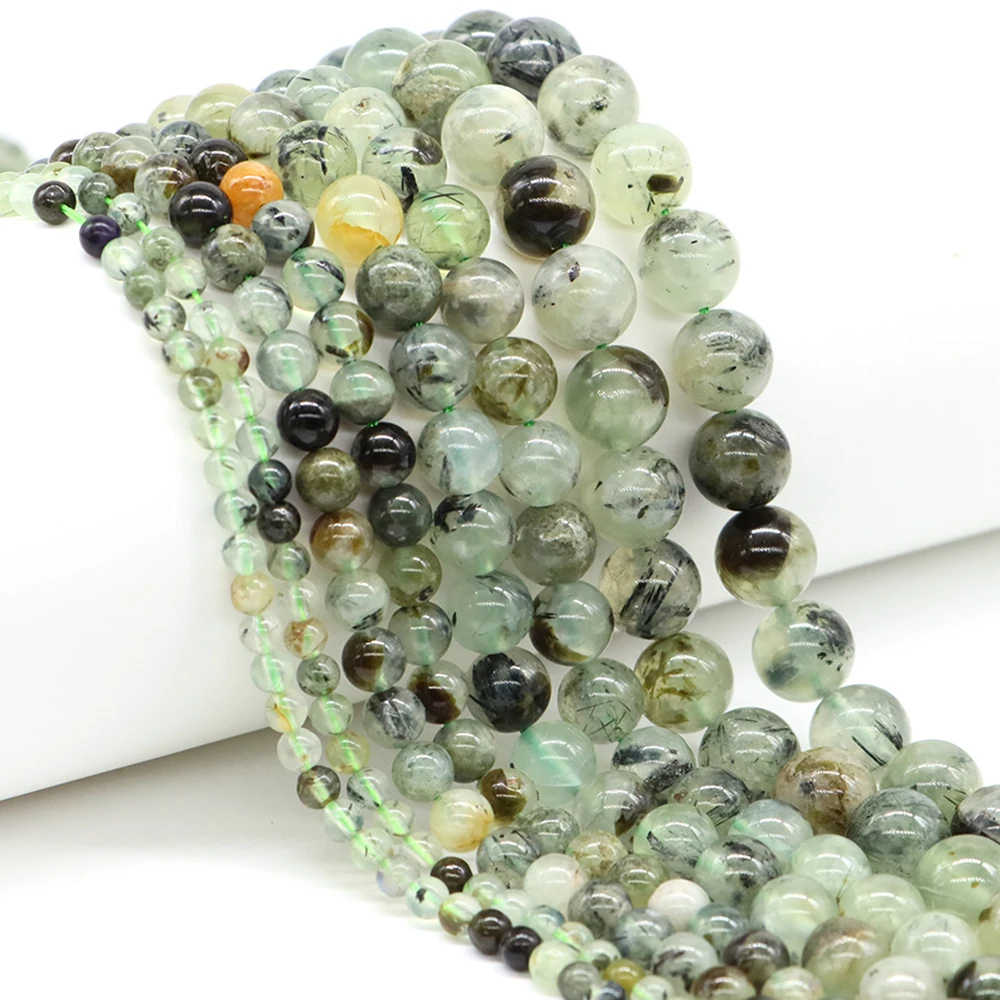 4/6/8/10mm Prehnite Bead Natural Stone Healing Crystal Round Loose Spacer Gemstone Bead For Jewelry Making DIY Bracelet Necklace