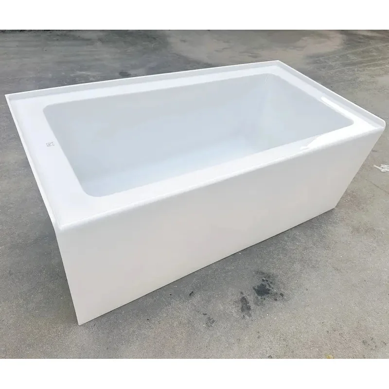 CUPC 60x32x22 60x30x22 Alcove Acrylic Integral Bathtub White Rectangle Soaking Luxury Bath Tubs Bathroom Use Single Person