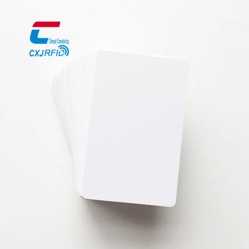 

100pcs a lot Printable Standard Card 0.84mm Thickness White Blank card NTAG424 RFID PVC Card