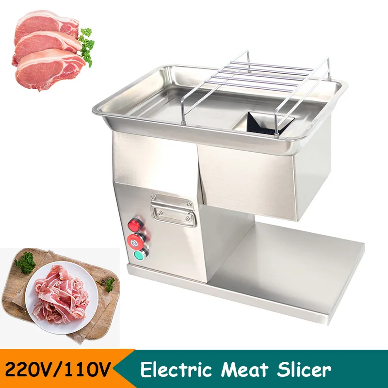 

Electric 220V 110V Meat Slicer Grinder Cutter Machine 250kg/h Ham Meat Beef Mutton Roll Tabletop Household