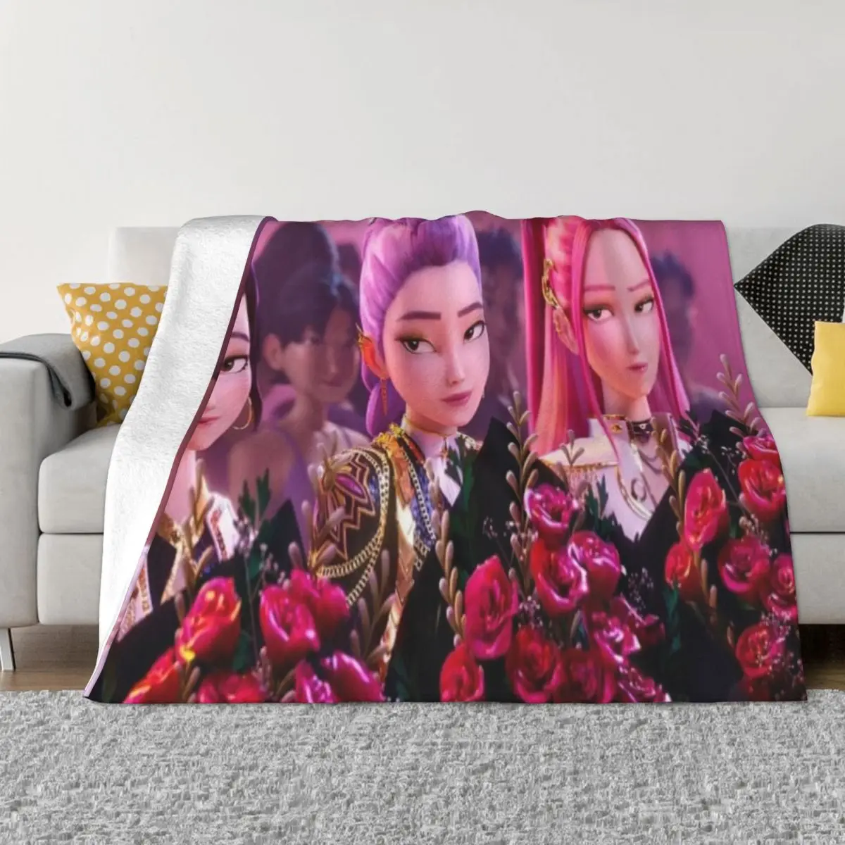 

K Pop Demon Hunters Kpop 001301, одеяла для кемпинга, дорожное одеяло, одеяло для дивана-кровати, одеяло для дома и украшения