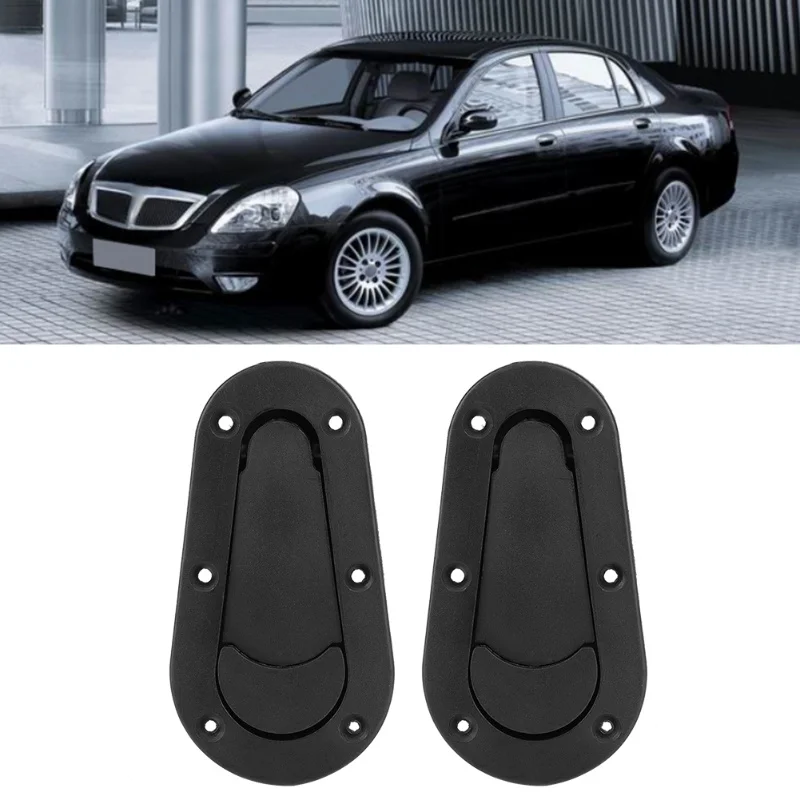 Universal Carbon Fiber Racing Car Hood Pin Engine Bonnet Latch Lock Kit RefittingBlack