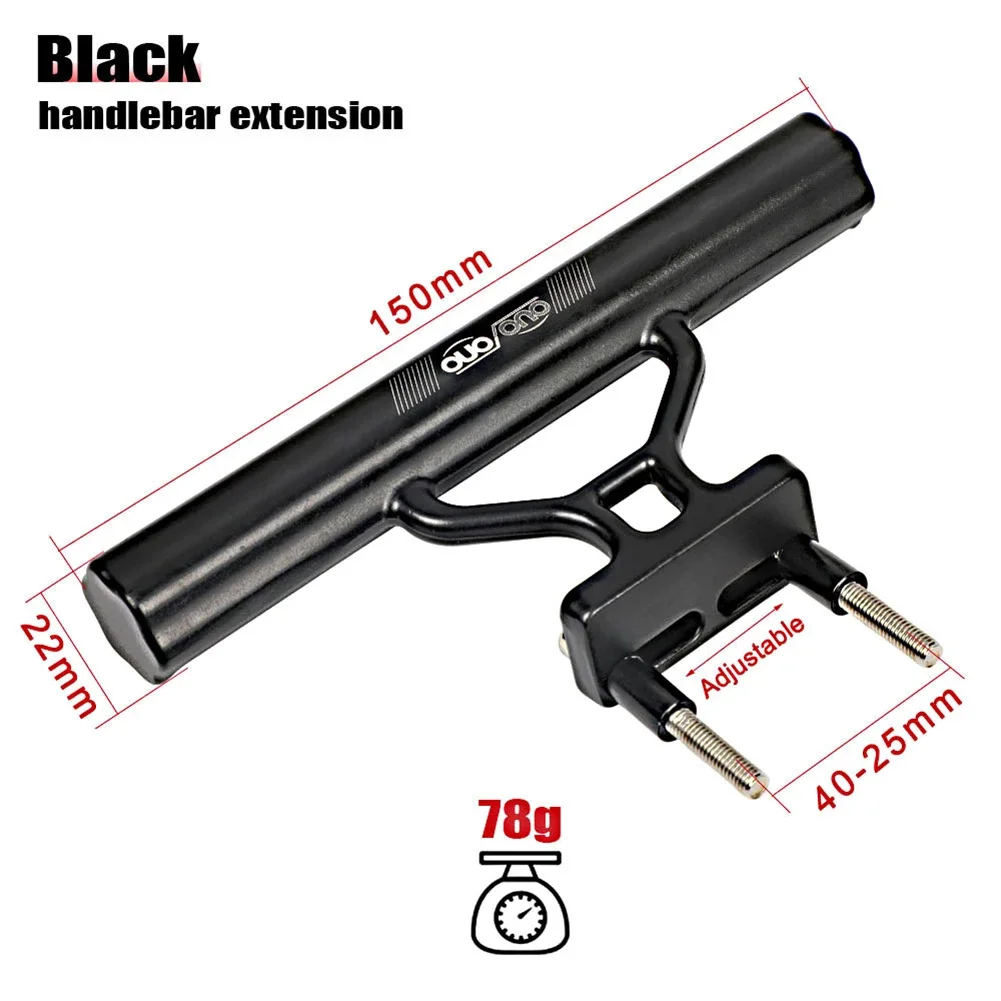 Bicycle Handlebar Extension Handlebars Cycling 150mm Black/Gold/Silver Bracket Mountain Bike Road Bike Universal
