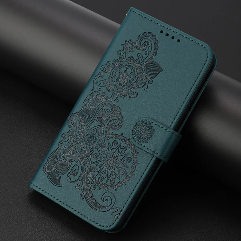 

For Xiaomi 14T 13T 12T 11T 14 13 Pro 5G 3D Mandala Emboss Leather Wallet Case Mi 12 11 10T Lite 11i 14 T 13T 9T Pro Luxury Cover