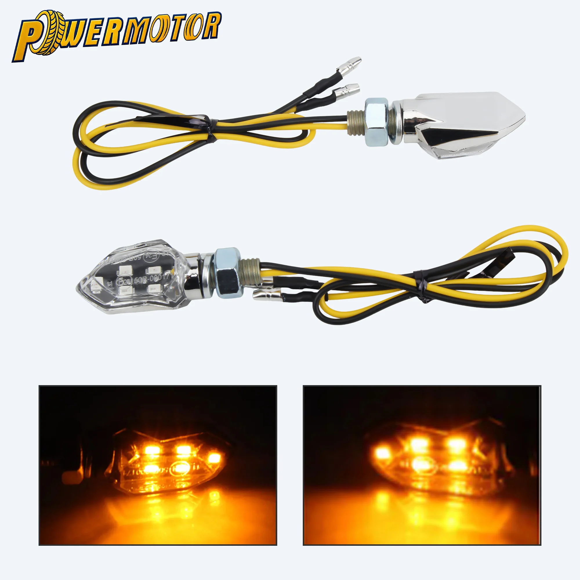 

12V Motorcycle Universal LED Turn Signal Lights Mini Strobe Lamps For Yamaha Suzuki Kawasaki Motorbike Indicators Blinker Light