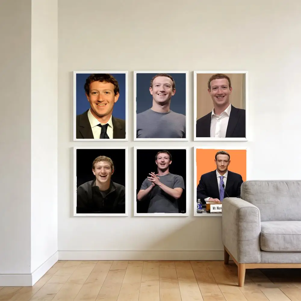 Business Leader Mark Zuckerberg Poster Elegant Home Artwork Collection & Trendy Interior Decor