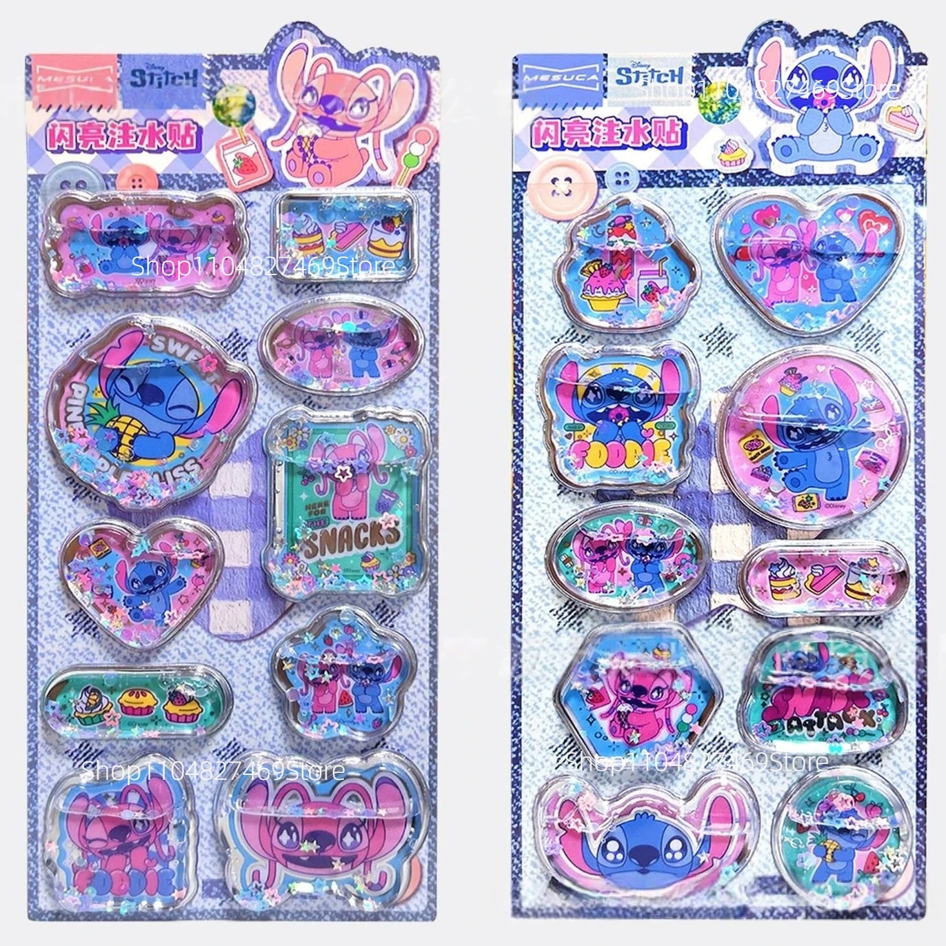 Cute Disney Stitch 3D Shake Stickers DIY Notebook Album Diary Handbook Decorationfor School Student Stationery Anime Sticker Toy