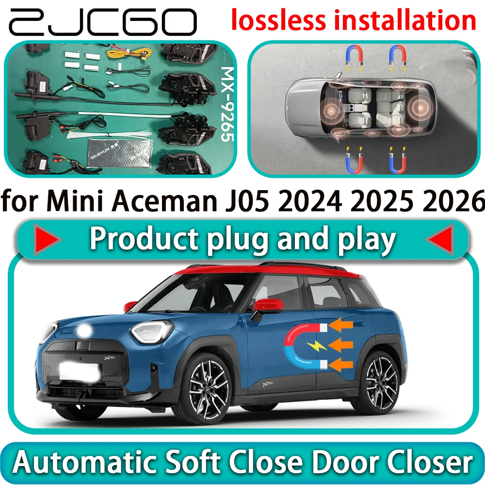 

for Mini Aceman J05 2024 2025 2026 Auto Pull Car Soft Close Door Kit Power Latch Electric Door Catch Soft Closing Assist Silent